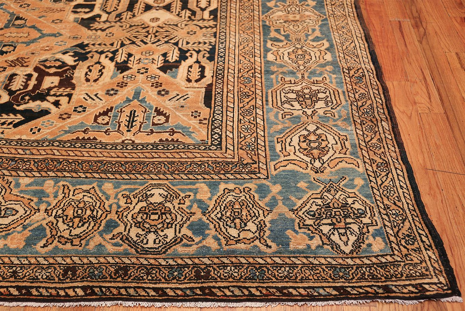 Antique Oversized Persian Bakhtirari Geometric Rug. Size: 15 ft x 30 ft For Sale 2