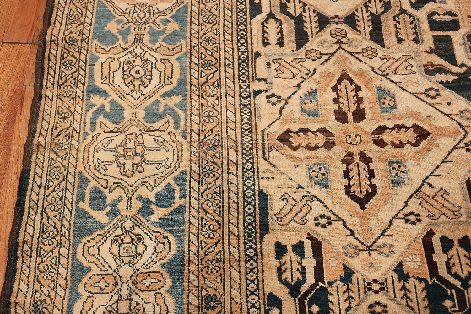 Tribal Antique Oversized Persian Bakhtirari Geometric Rug. Size: 15 ft x 30 ft For Sale