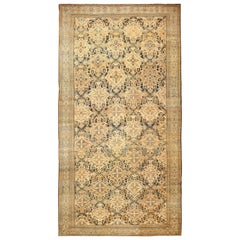 Ancien tapis persan Bakhtirari géométrique surdimensionné. Taille : 15 ft x 30 ft