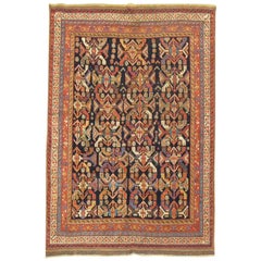 Tapis tribal persan ancien Afshar géométrique rouille