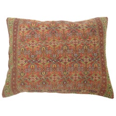 Coussin de tapis de sol persan ancien et tribal