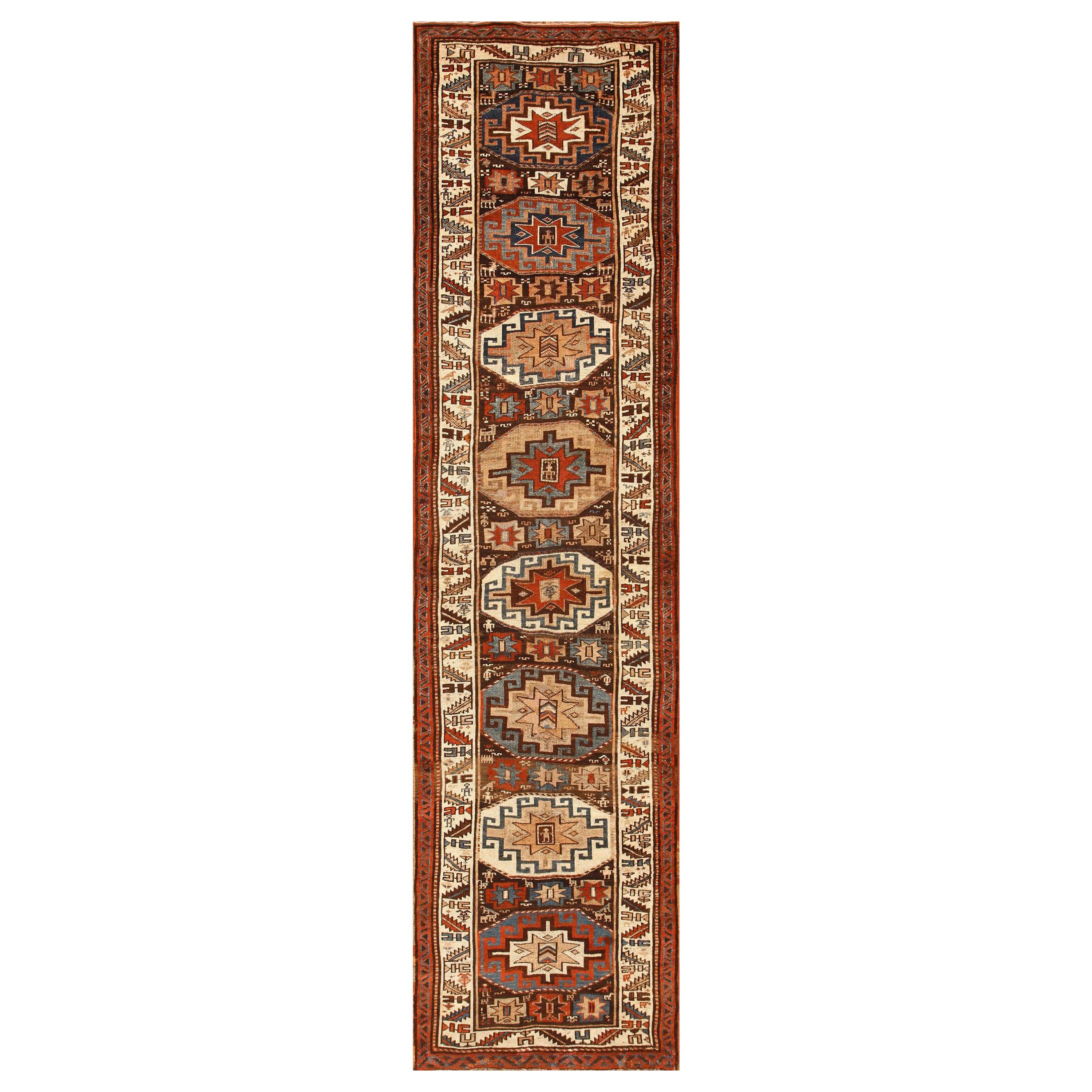 Antique Persian Kurdish Runner. 3 ft 8 in x 13 ft 10 in For Sale