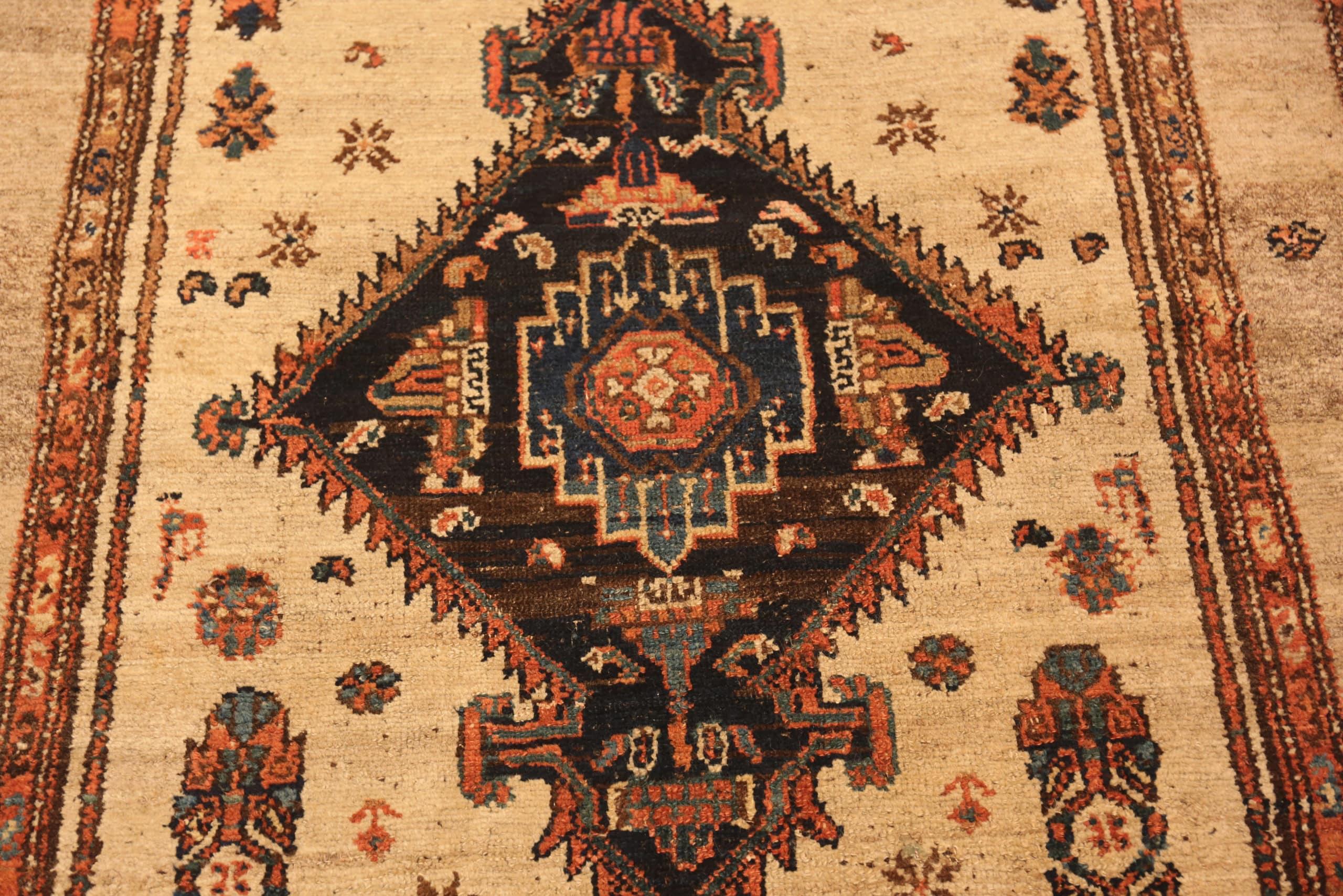 Tribal Antique Persian Serab Camel Hair Rug 3'10
