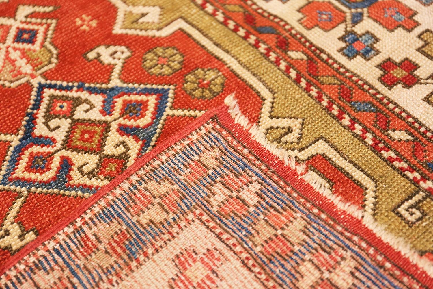 Wool Tribal Antique Turkish Bergama Rug. Size: 3 ft x 4 ft 6 in (0.91 m x 1.37 m)