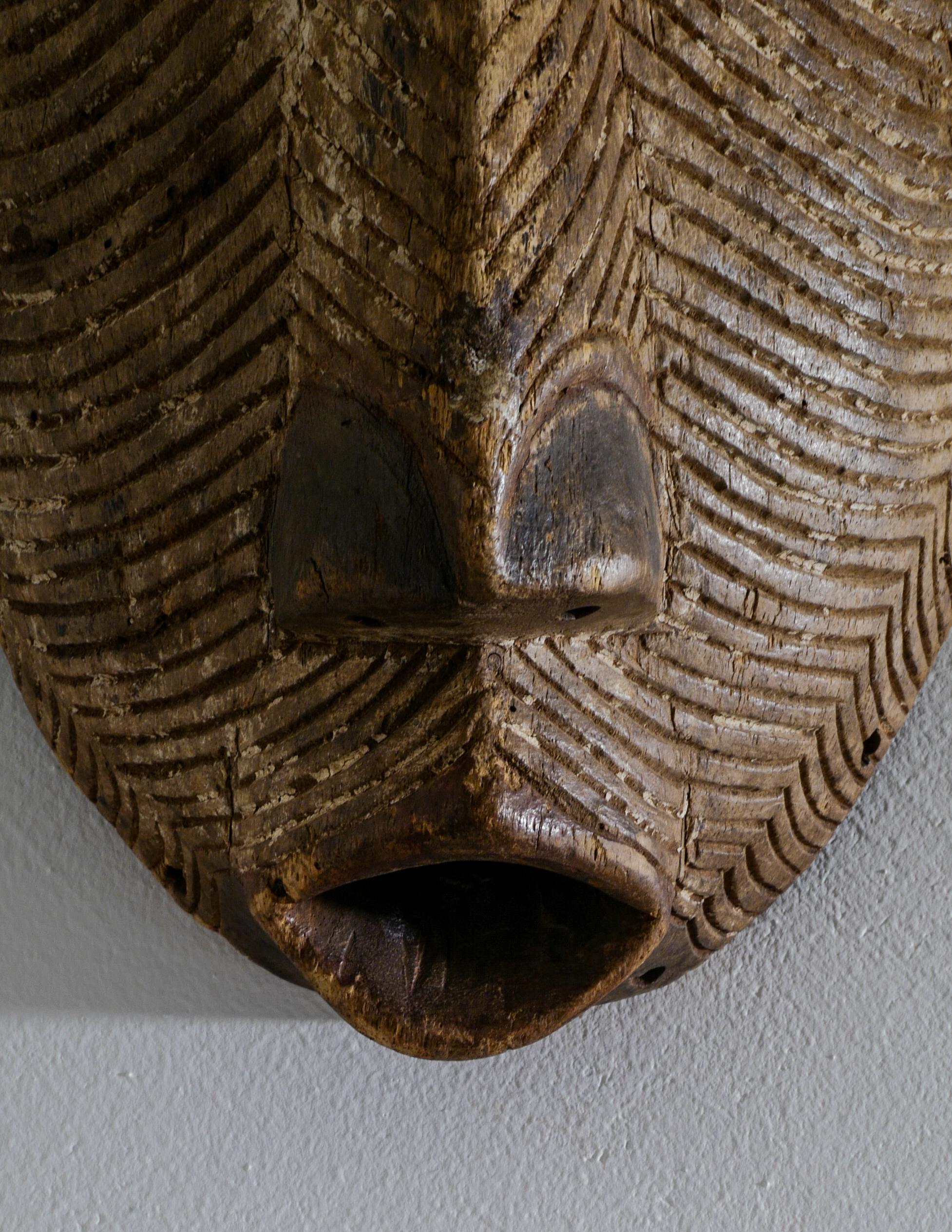 20th Century Tribal Art African Hand Carved Wooden Mask Kenya, 1900s