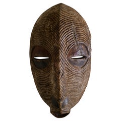 Tribal Art African Hand Carved Wooden Mask Kenya, 1900s