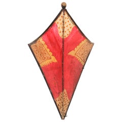 Tribal Art African Parchment Wall Sconce