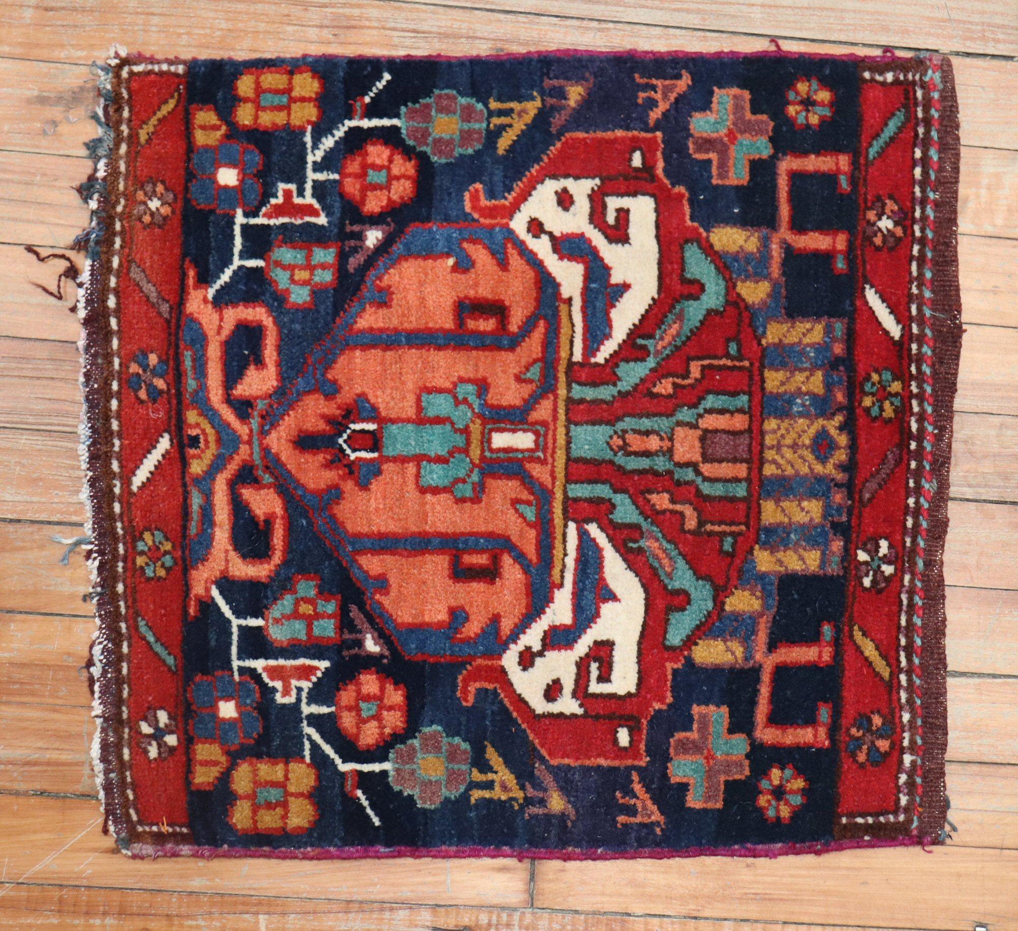 a2nd quarte of the 20th century Persian Bakhtiari Sampler Rug

Measures: 1'8'' x 1'10''.