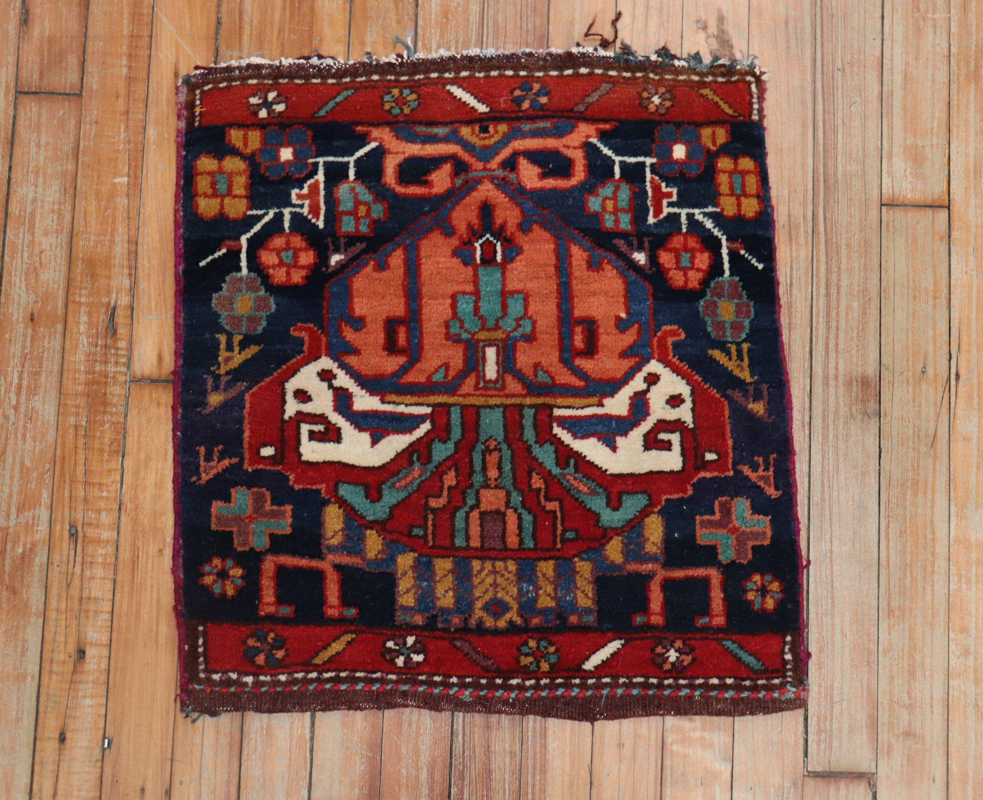 Tribal Bakhtiari Sampler Textile Rug In Good Condition For Sale In New York, NY