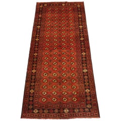 Tribal Baluchi Bukhara Gallery Runner, circa 1940