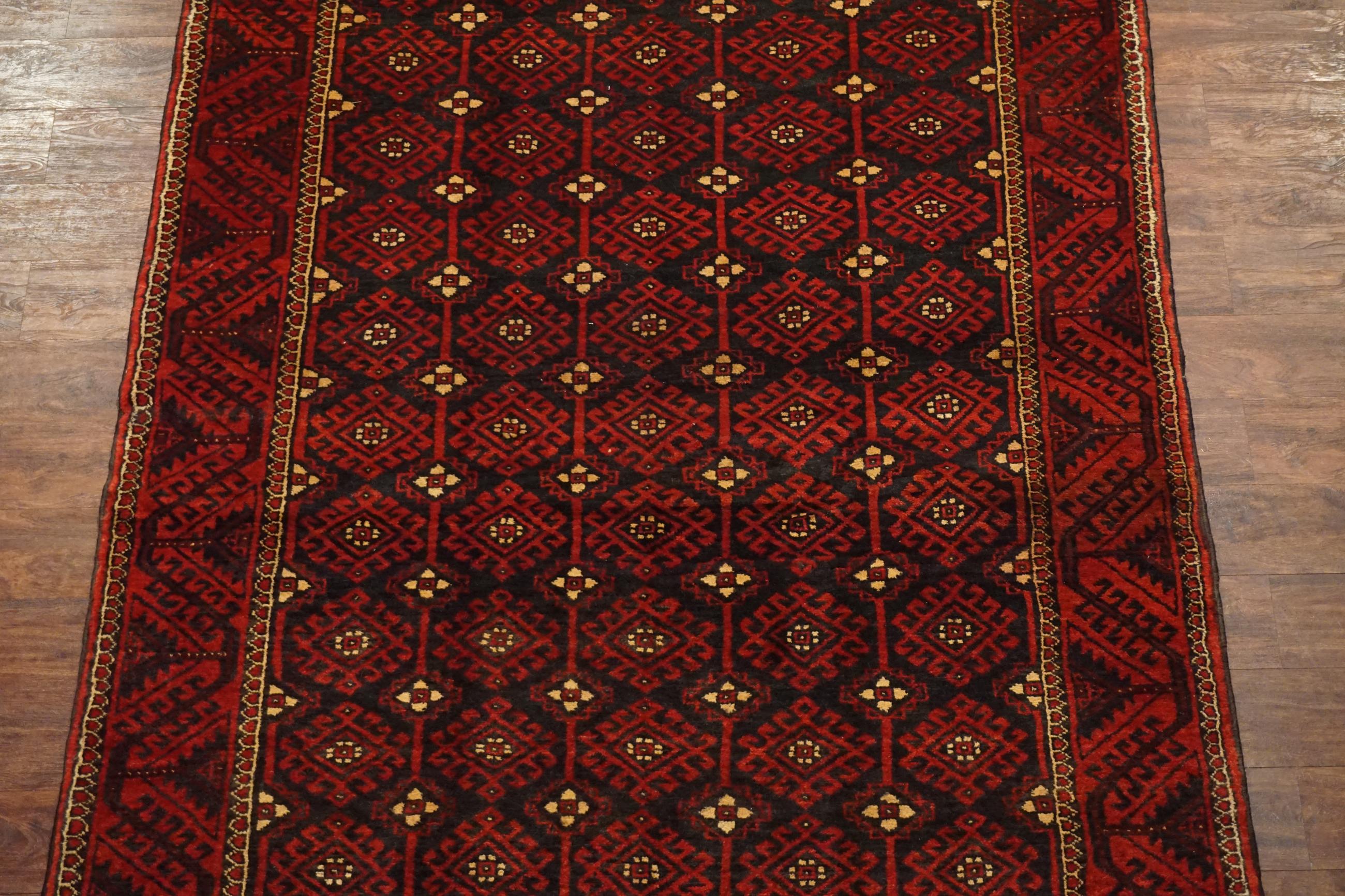 Persian Tribal Baluchi Gallery Runner with Abrash, circa 1900 For Sale