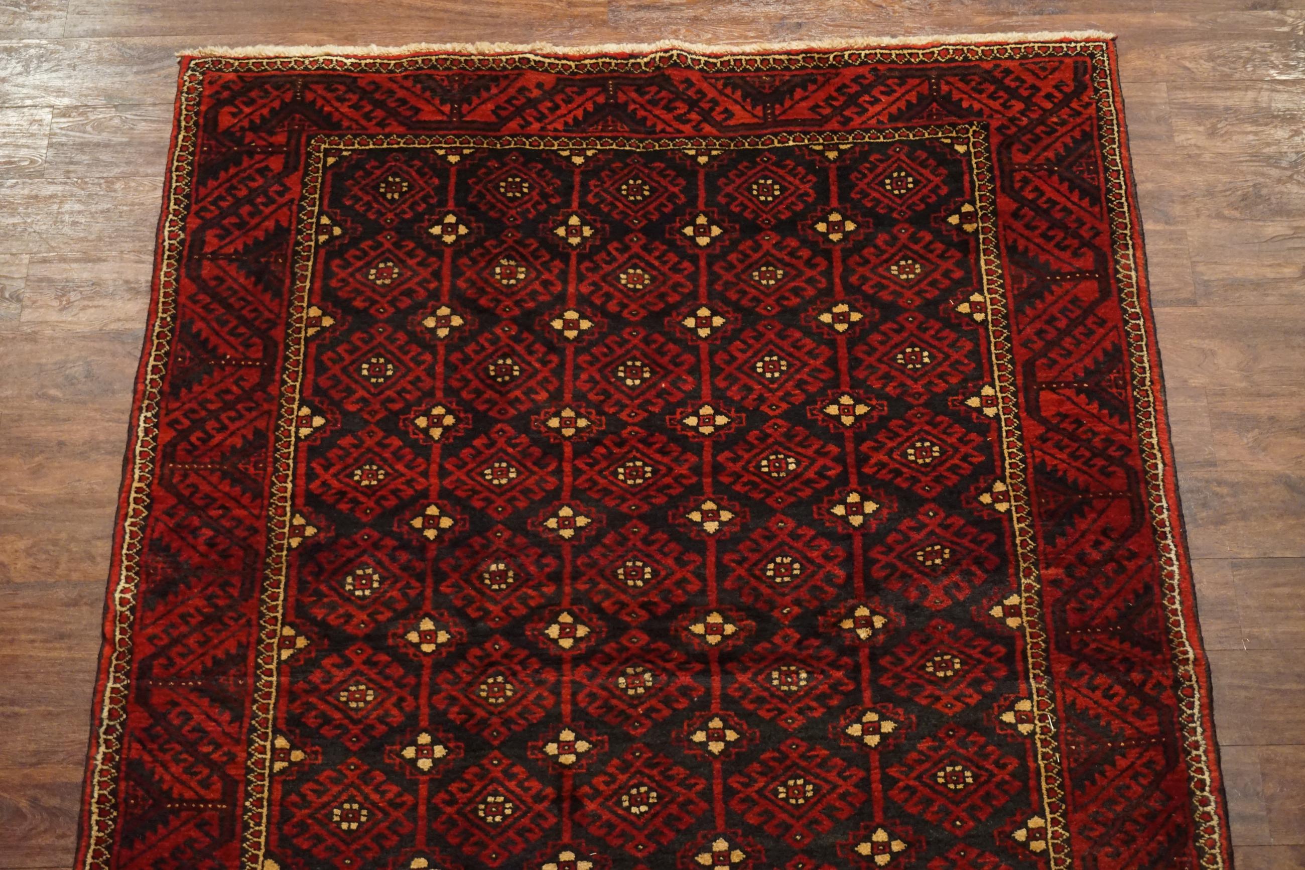 Hand-Knotted Tribal Baluchi Gallery Runner with Abrash, circa 1900 For Sale