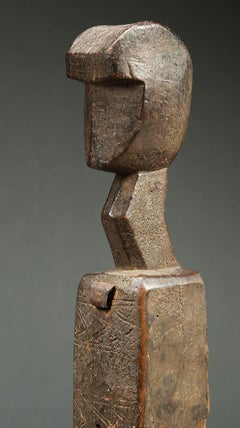 Tribal Bambara Figurative Wood Door Lock, Mali, Africa