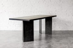 Tribal Blackened Oak and Steel Table by Autonomous Furniture