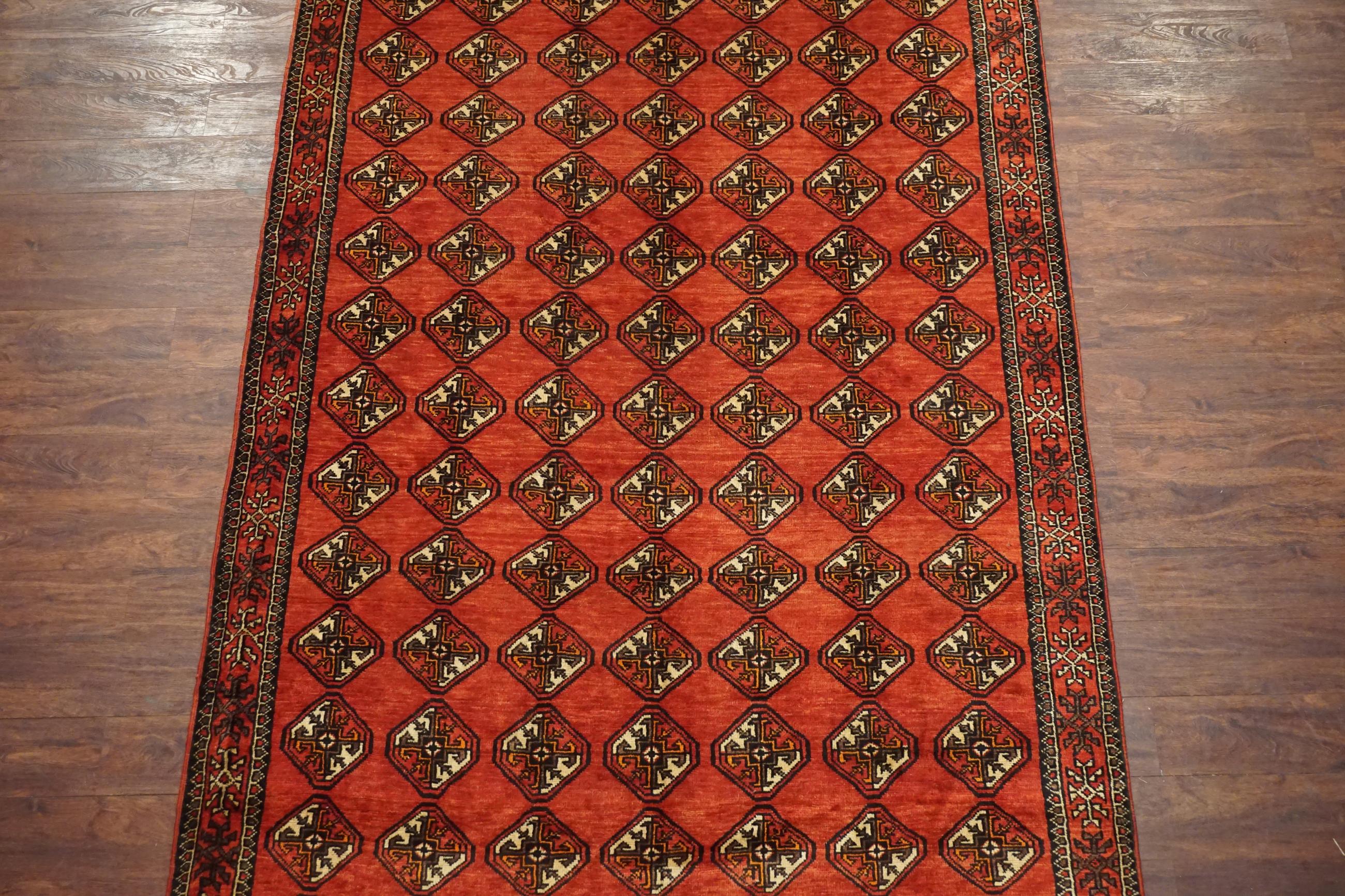 Hand-Knotted Tribal Bukhara Gallery Runner, circa 1940 For Sale