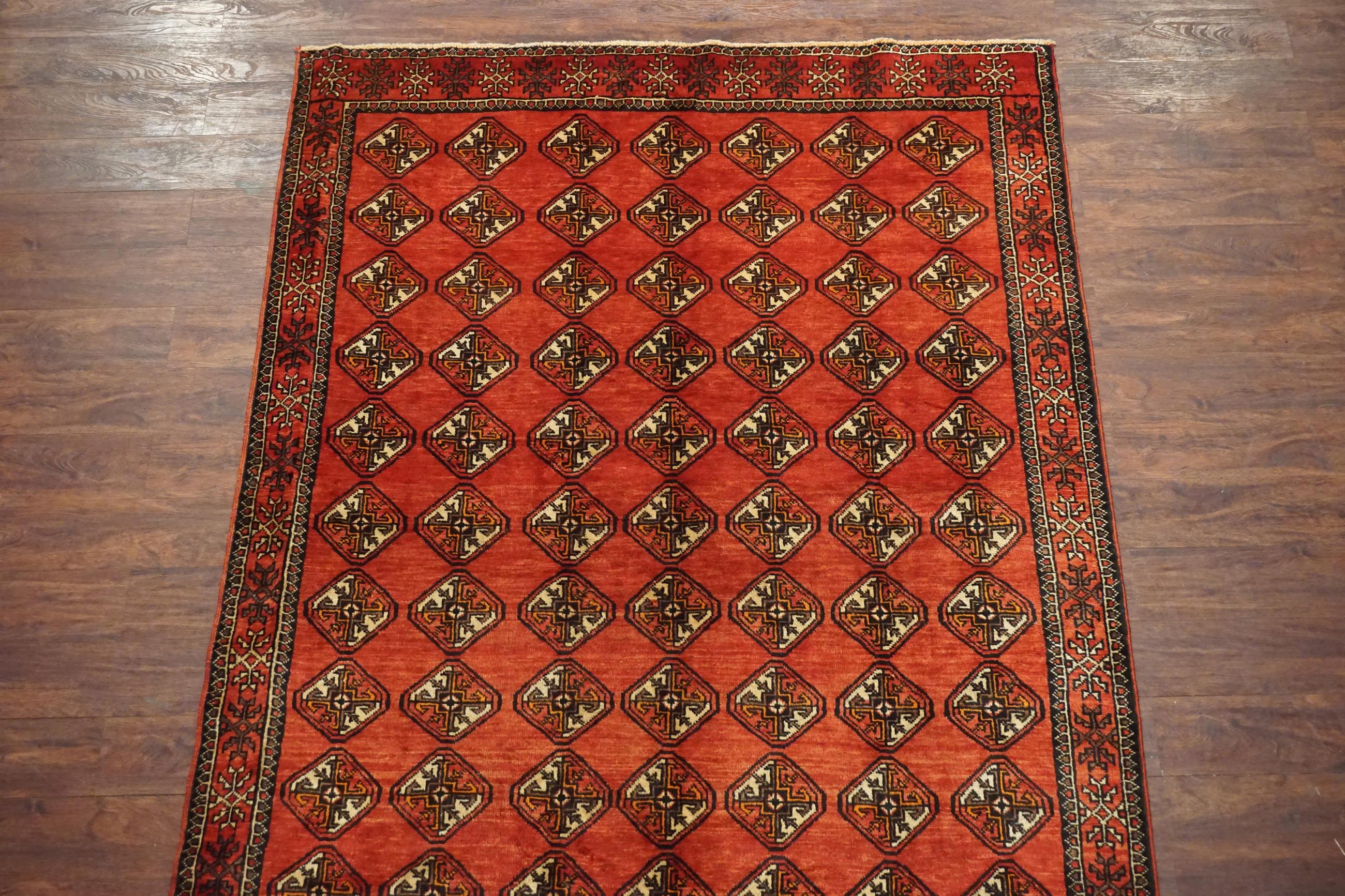 Tribal Bukhara Gallery Runner, circa 1940 In Excellent Condition For Sale In Laguna Hills, CA