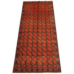Tribal Bukhara Gallery Runner, circa 1940