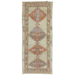 Tapis de couloir Casual géométrique tribal persan Serab camel