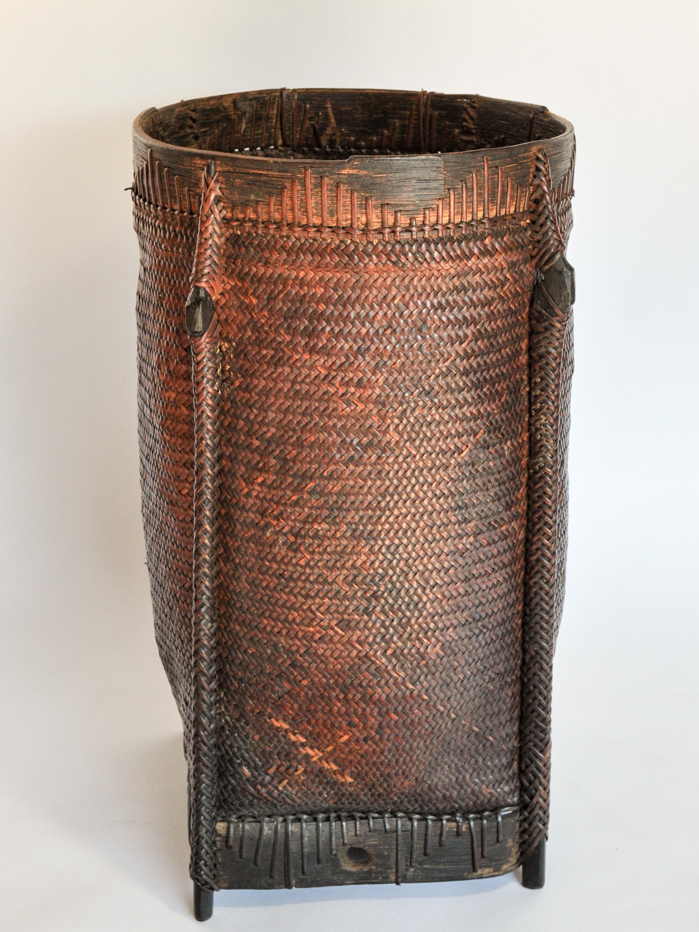 Tribal Carrying and Storage Basket from Borneo. 9.5