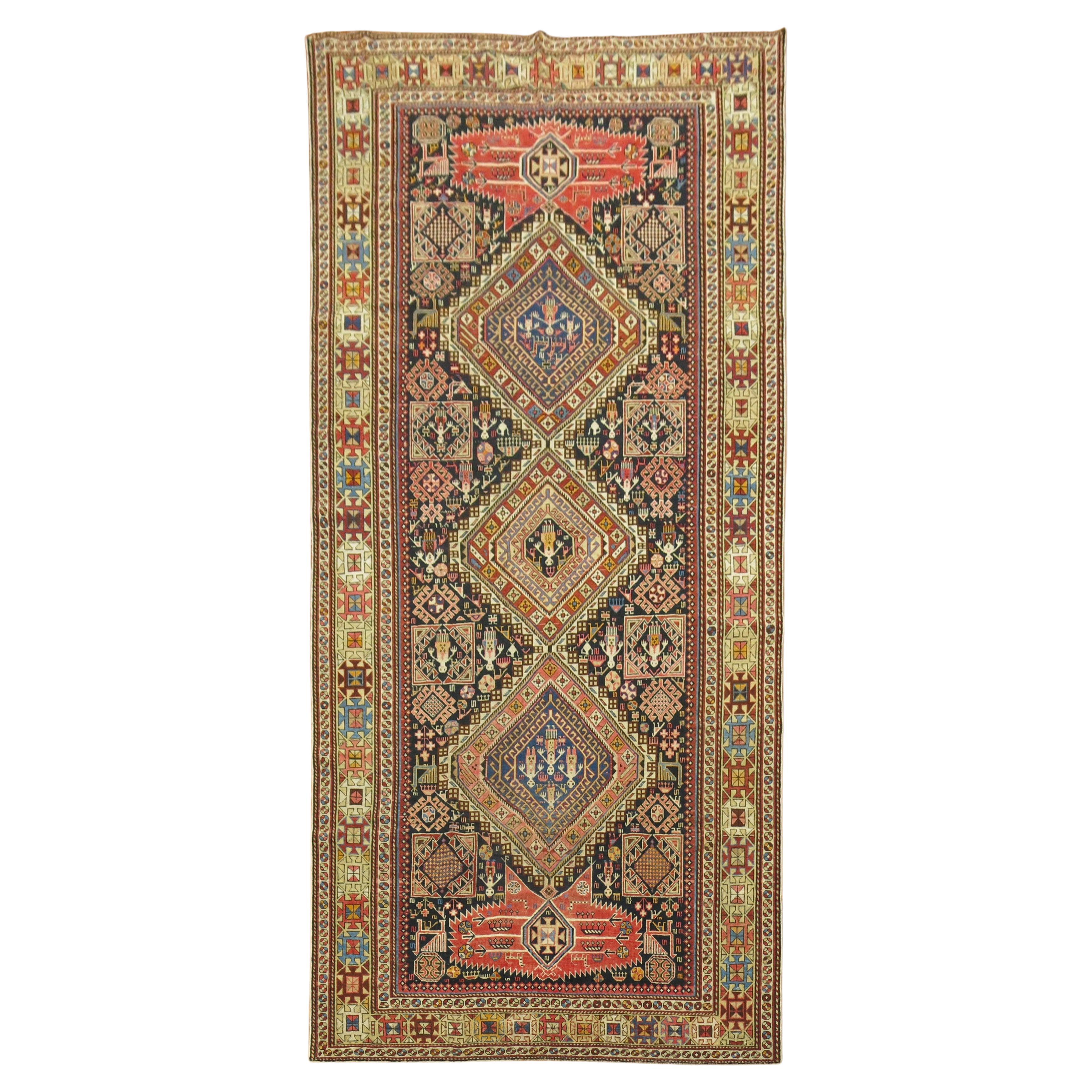 Antique Caucasian Marasali Shirvan Prayer Rug at 1stDibs