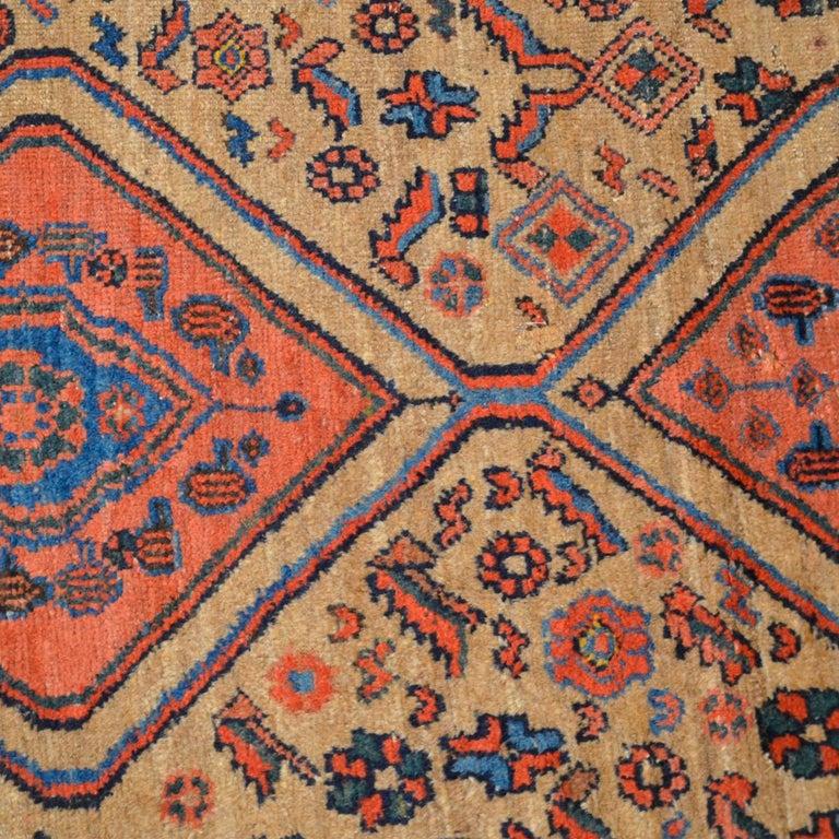 Tribal Classic Antique Rug Blue, Beige and Pink Bidjar Design. 1.85 x 1.25 m For Sale 4