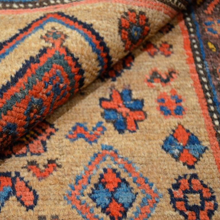 Wool Tribal Classic Antique Rug Blue, Beige and Pink Bidjar Design. 1.85 x 1.25 m For Sale