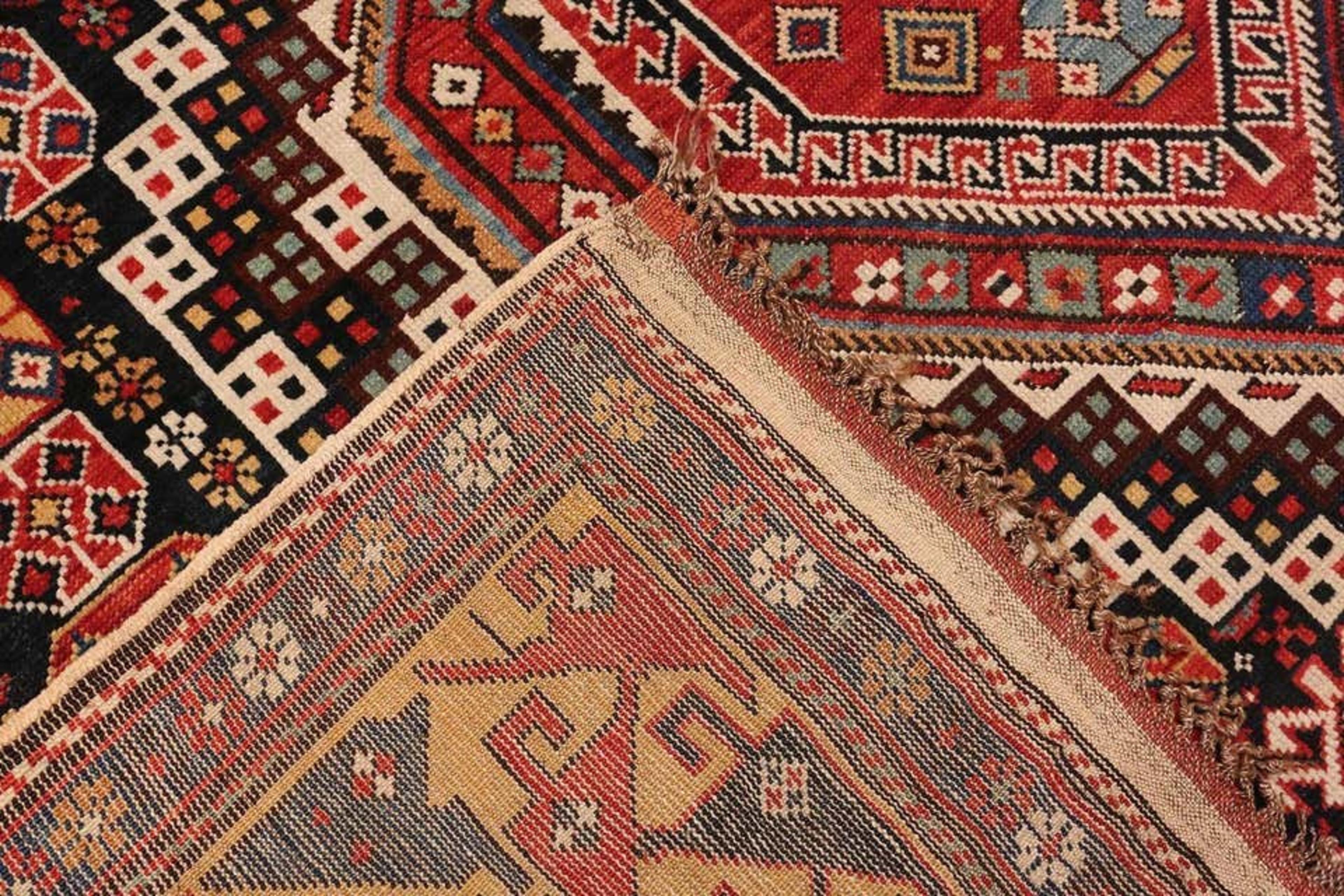 Lana Tappeto Nazmiyal Collection Antico caucasico Shirvan. Dimensioni: 5 ft 3 in x 11 ft 5 in