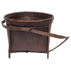 Tribal Collecting Basket from the Ata Pue Area of Laos, Mid-20th Century, Bamboo