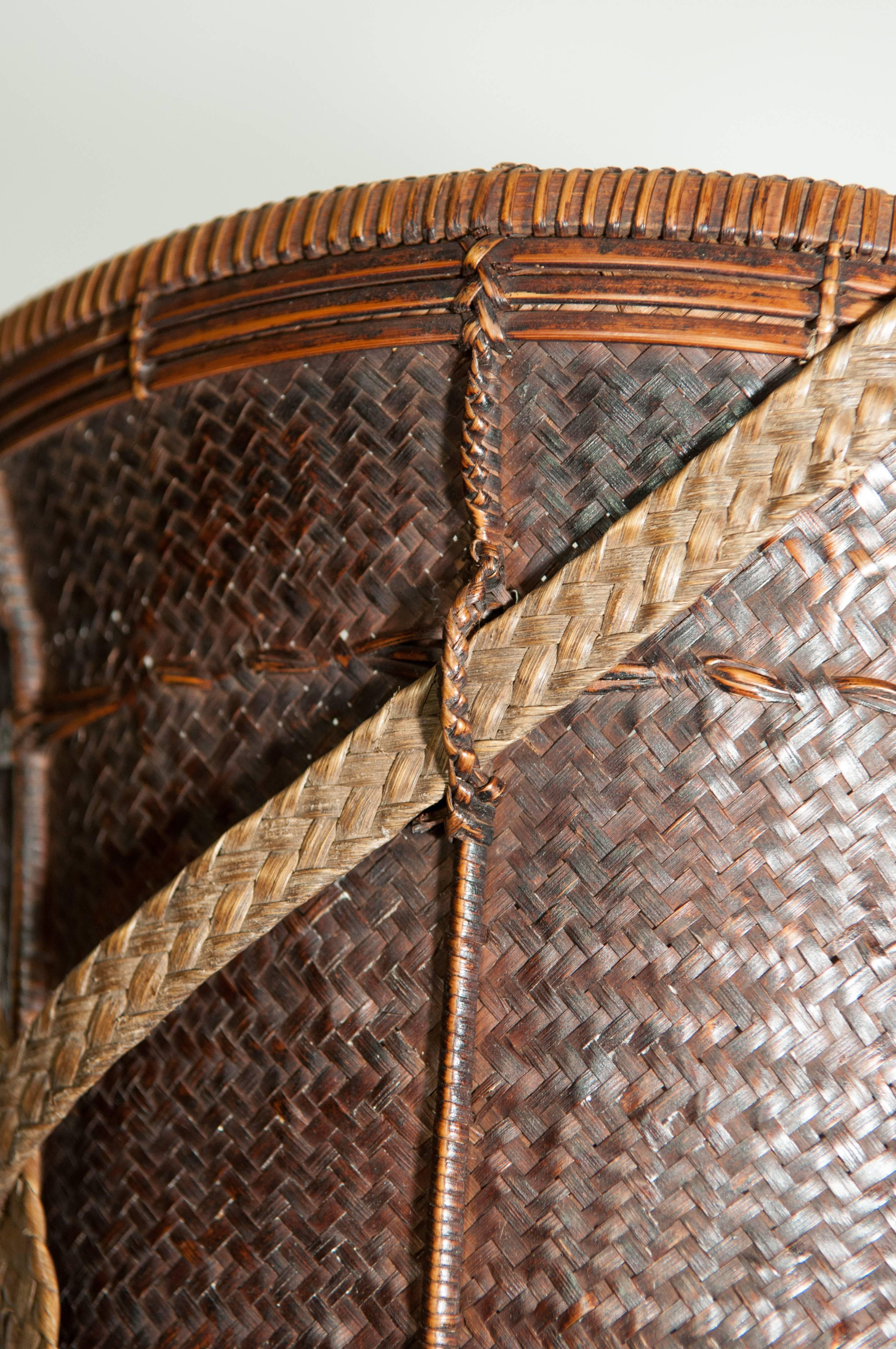 Tribal Collecting Basket from the Ata Pue Area of Laos, Mid-20th Century, Bamboo 4