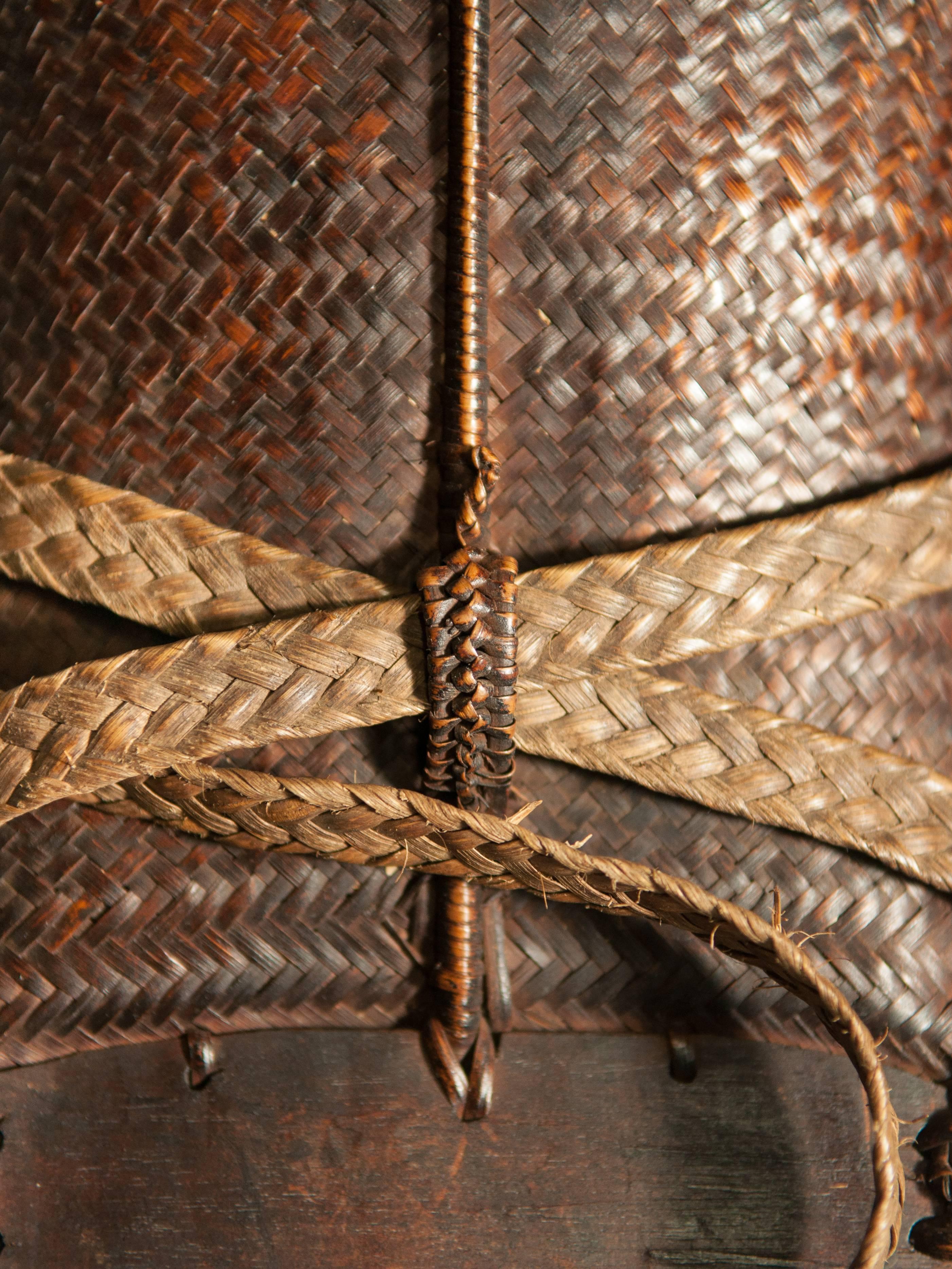 Tribal Collecting Basket from the Ata Pue Area of Laos, Mid-20th Century, Bamboo 6