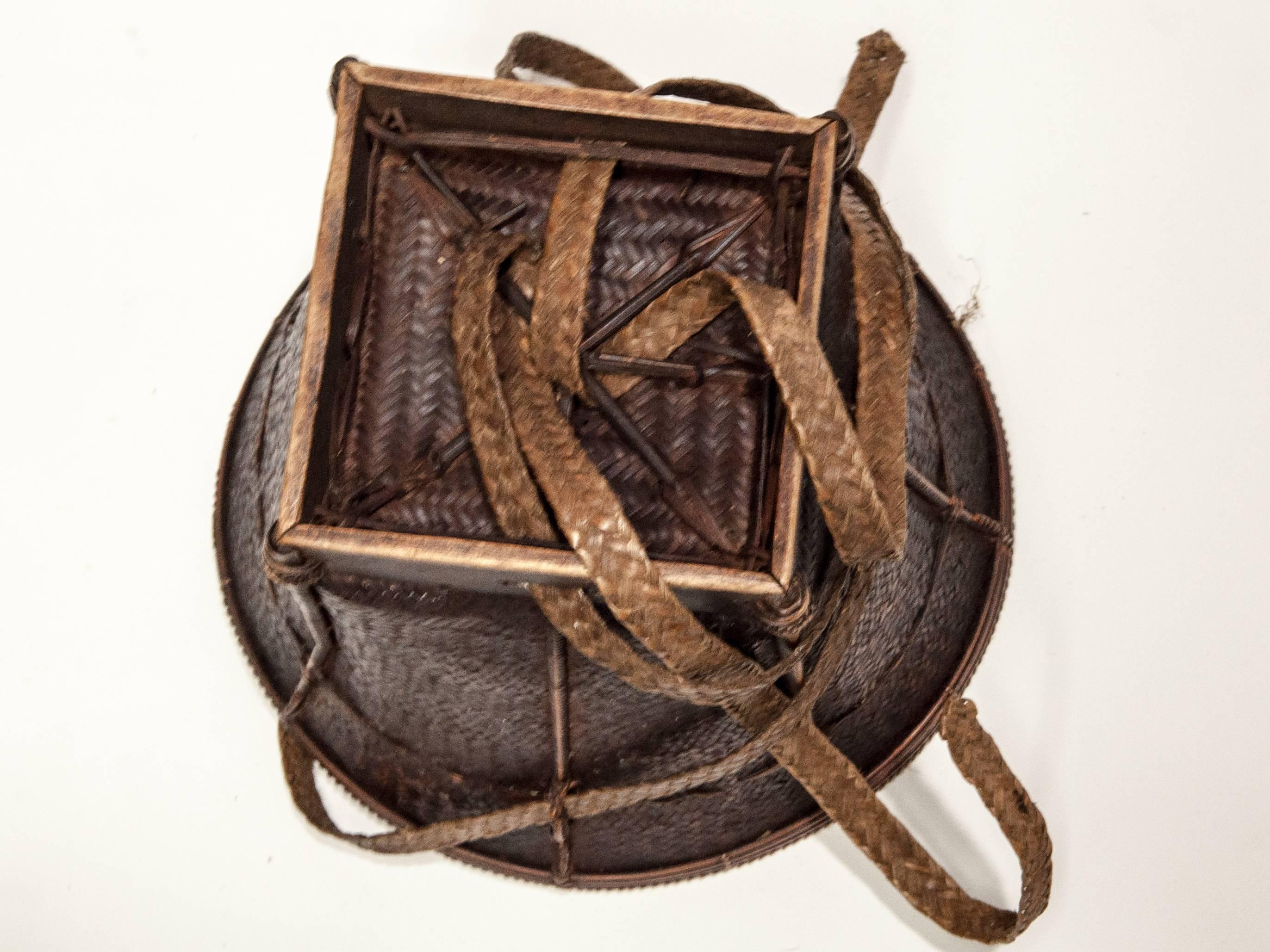 Tribal Collecting Basket from the Ata Pue Area of Laos, Mid-20th Century, Bamboo 10