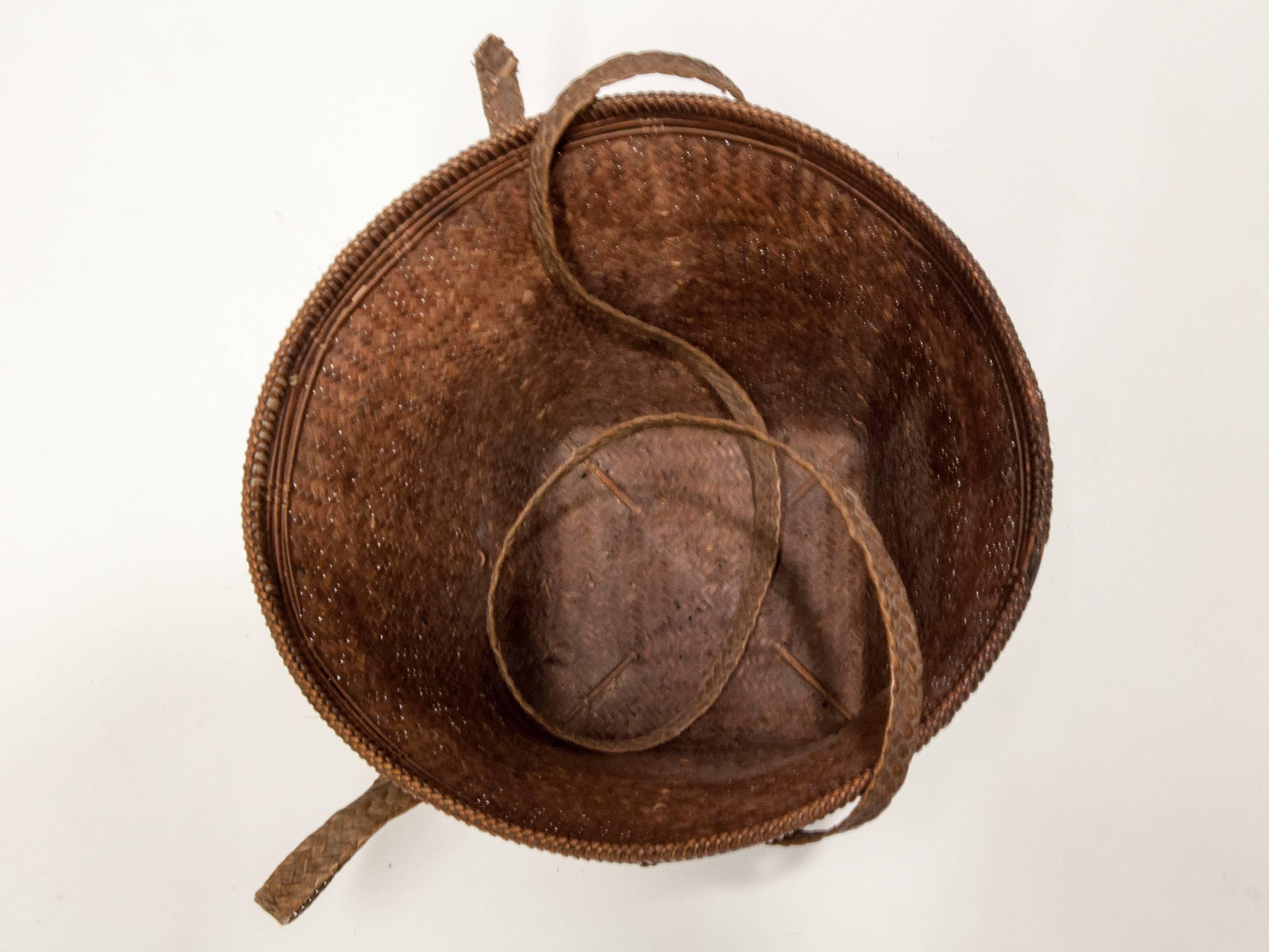 Tribal Collecting Basket from the Ata Pue Area of Laos, Mid-20th Century, Bamboo 11
