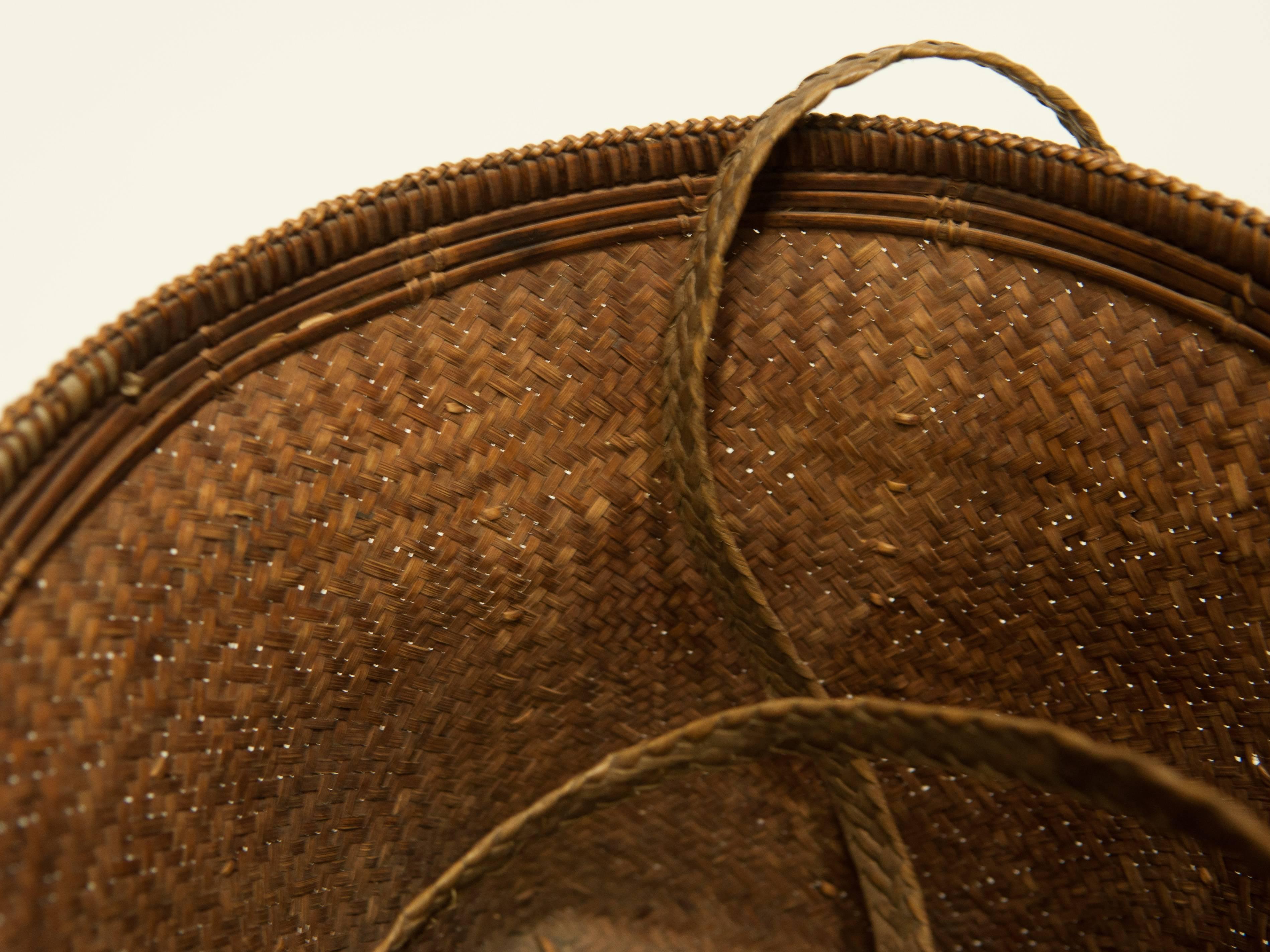 Tribal Collecting Basket from the Ata Pue Area of Laos, Mid-20th Century, Bamboo 12