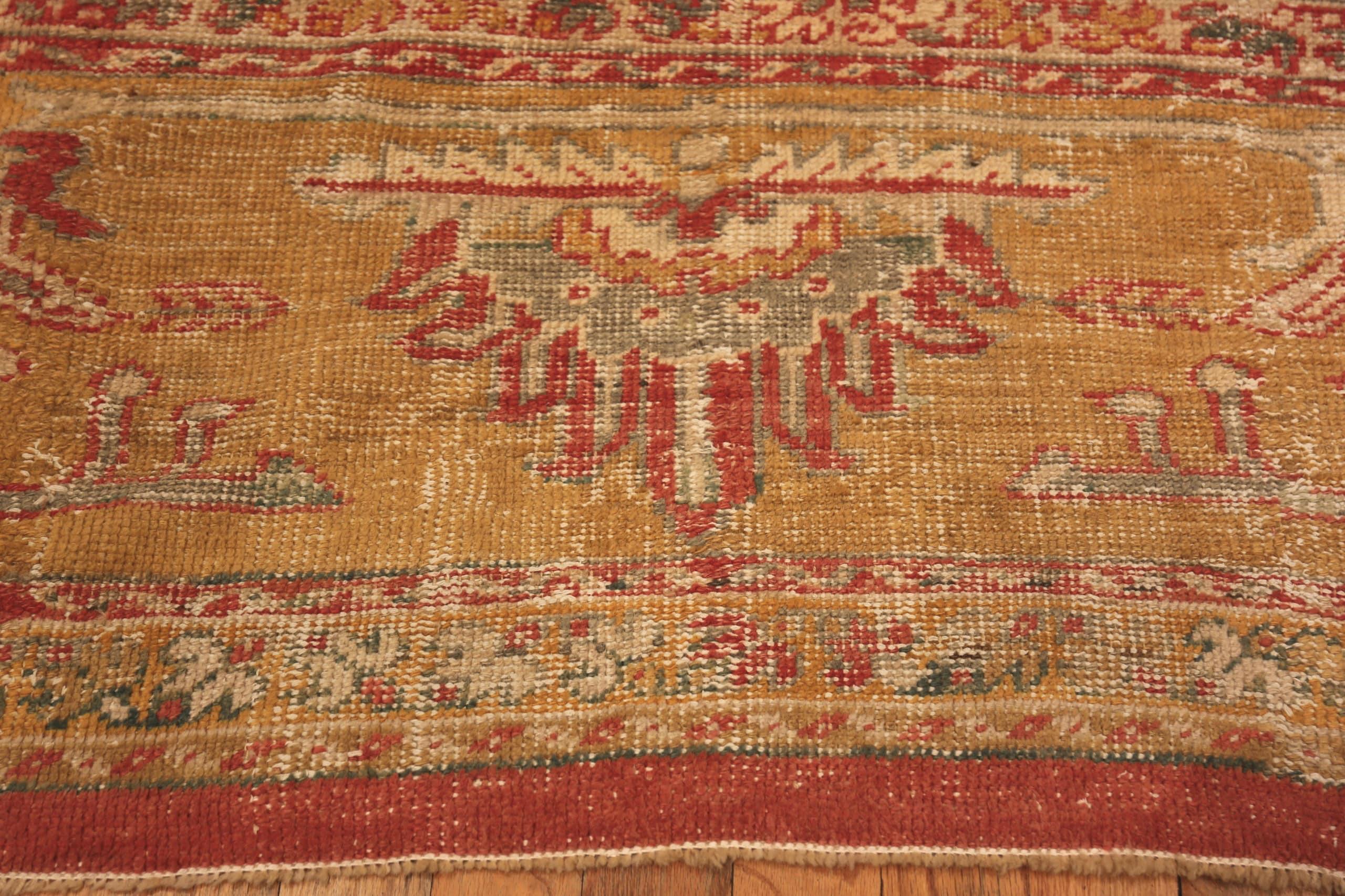 Bunter prächtiger antiker türkischer Ghiordes-Teppich mit Stammesmotiven 12'2