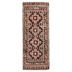 Tribal Cross Medallion Design in Deep Madder and Ivory