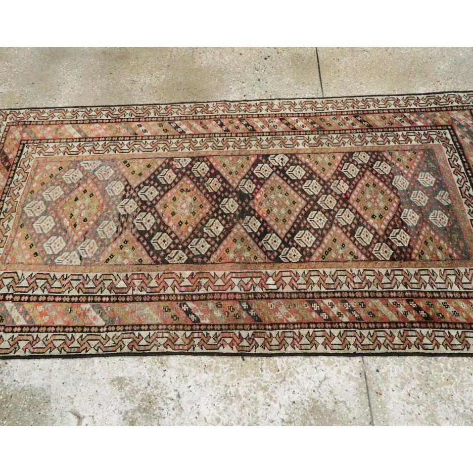 Tribal Early 20th Century Handmade Persian Shiraz Small Accent Rug For Sale 1