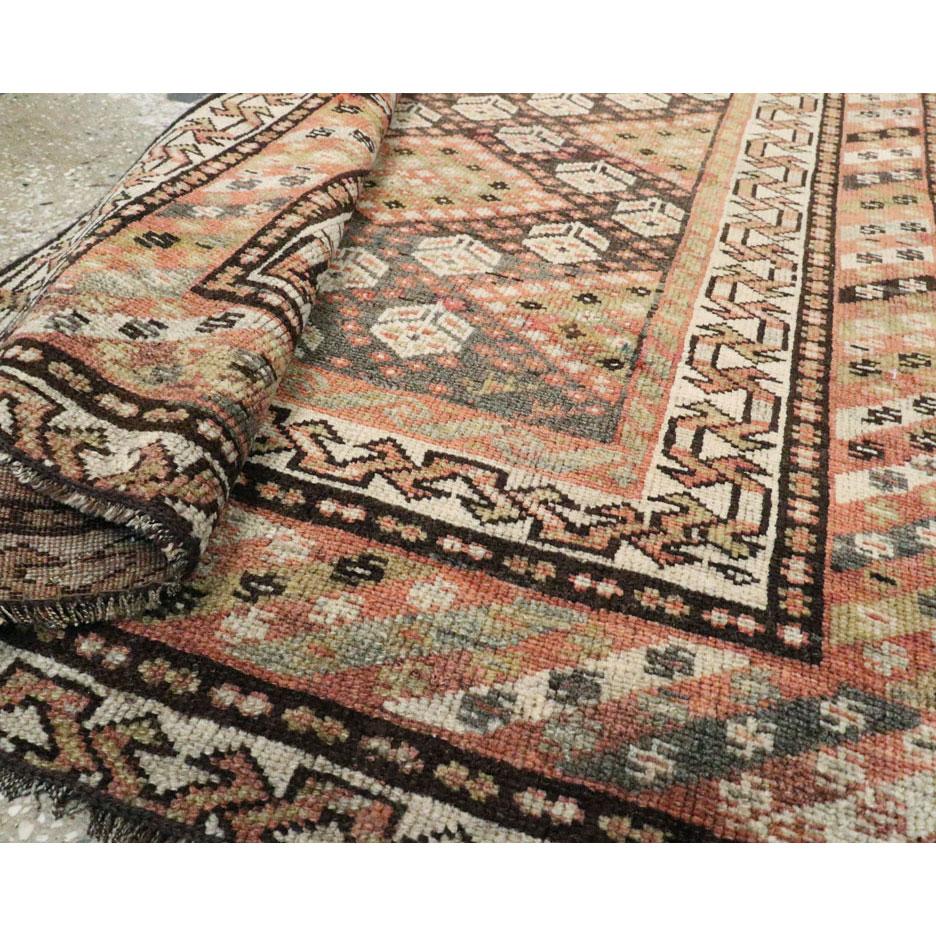 Tribal Early 20th Century Handmade Persian Shiraz Small Accent Rug For Sale 2