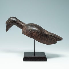 Tribal Early to Mid-20th C. Offering Bowl Lid in the Shape of a Bird, Yoruba