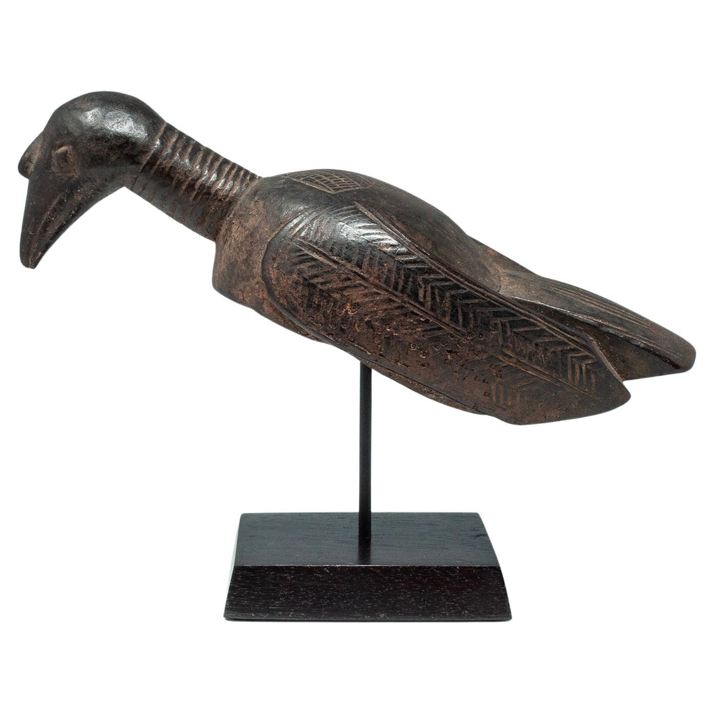 Tribal Early to Mid-20th C. Offering Bowl Lid in the Shape of a Bird, Yoruba