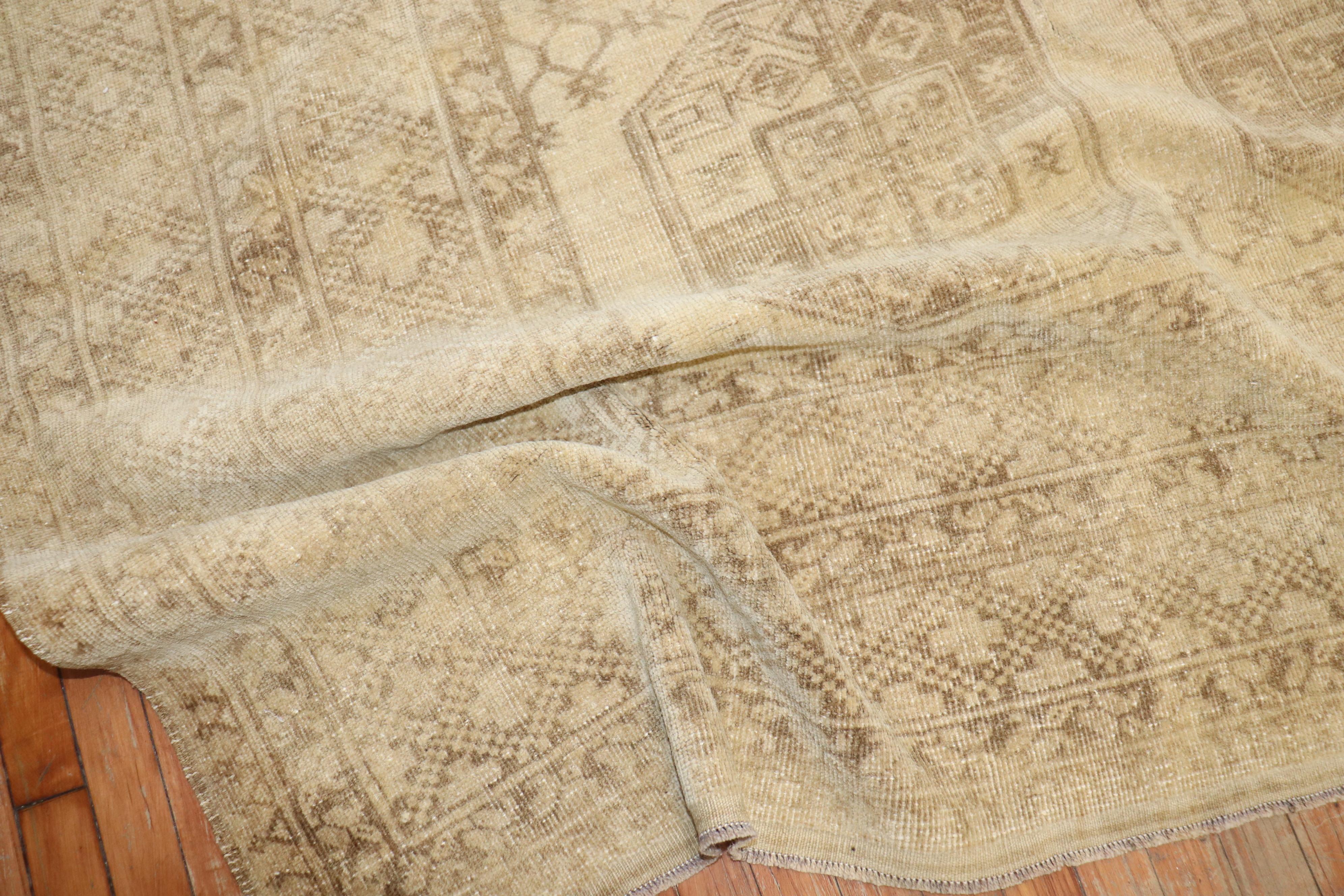 Tribal 1940s room size Afghan Ersari rug in beige and brown

Measures: 8'9'' x 11'2''.