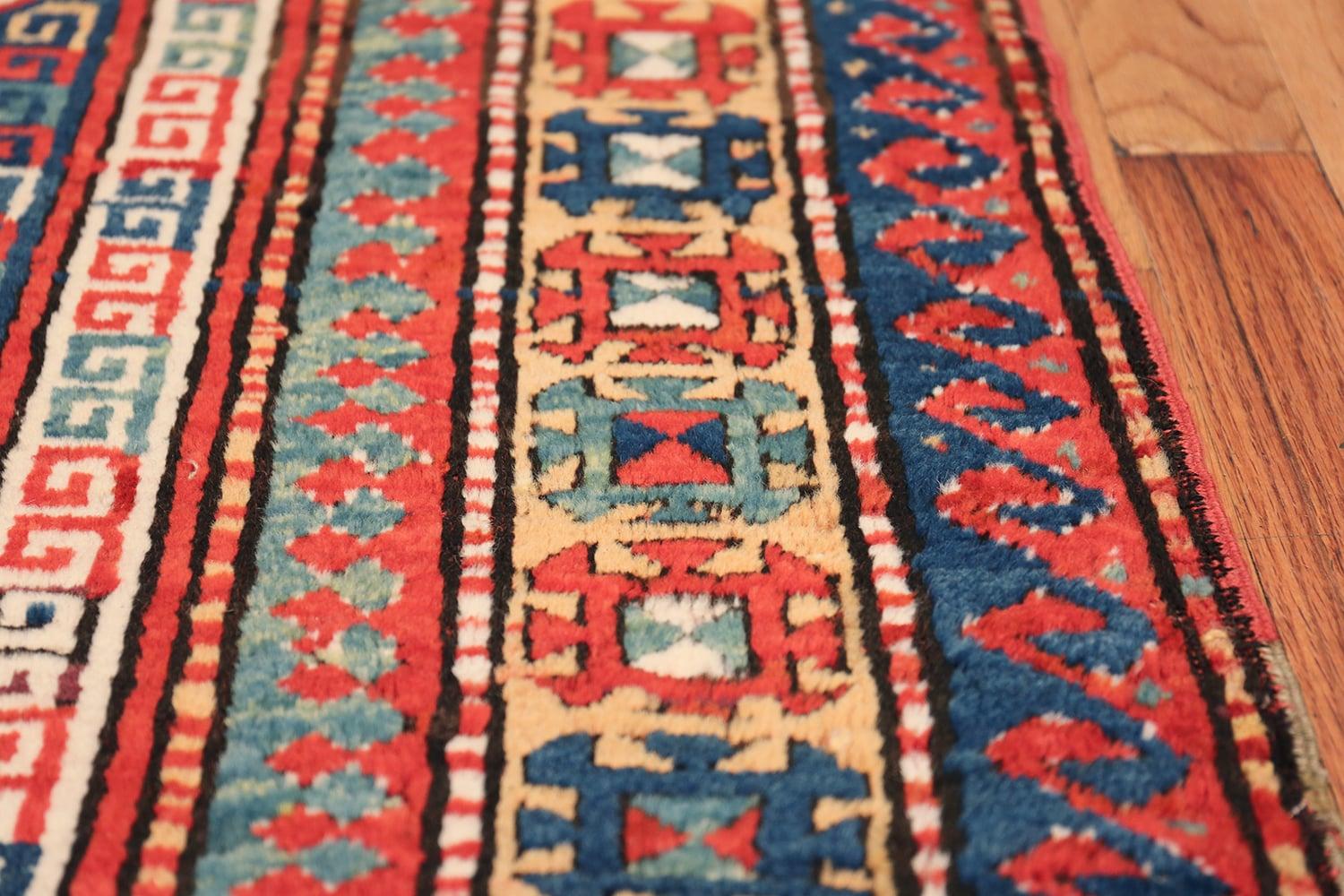 Hand-Knotted Tribal Gallery Size Runner Antique Caucasian Kazak Rug. Size: 5 ft 6 in x 11 ft