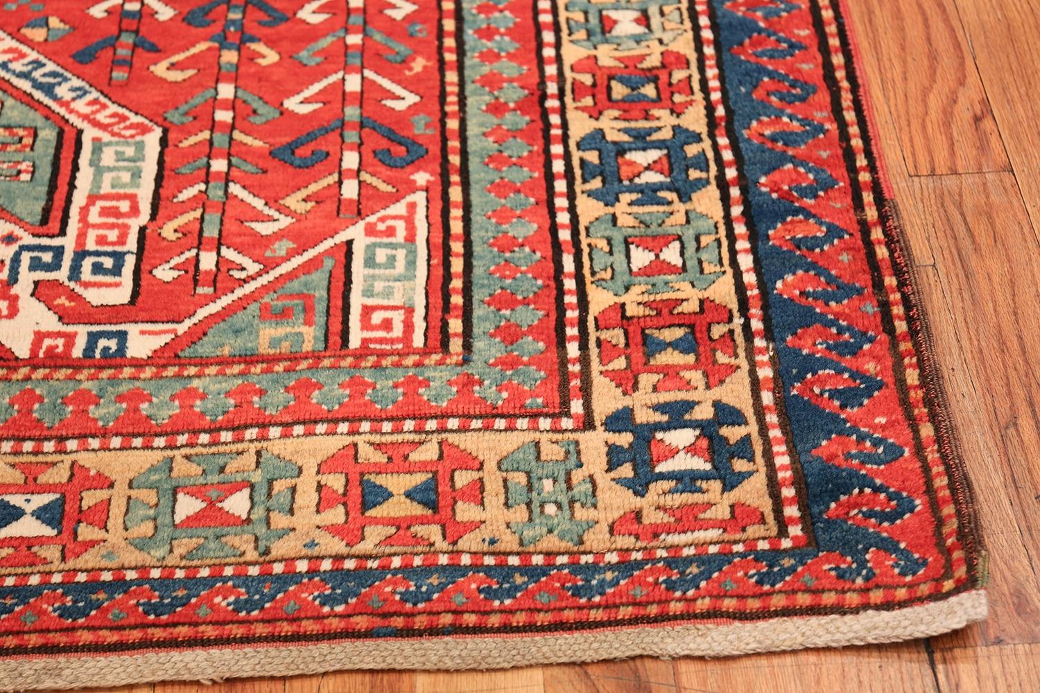 Tribal Gallery Size Runner Antique Caucasian Kazak Rug. Size: 5 ft 6 in x 11 ft 3