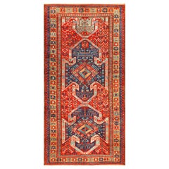Tribal Gallery Size Runner Antique Caucasian Kazak Rug. Size: 5 ft 6 in x 11 ft