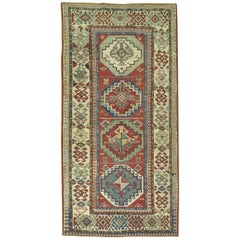 Tribal Geometric Antique Caucasian Shirvan Rug