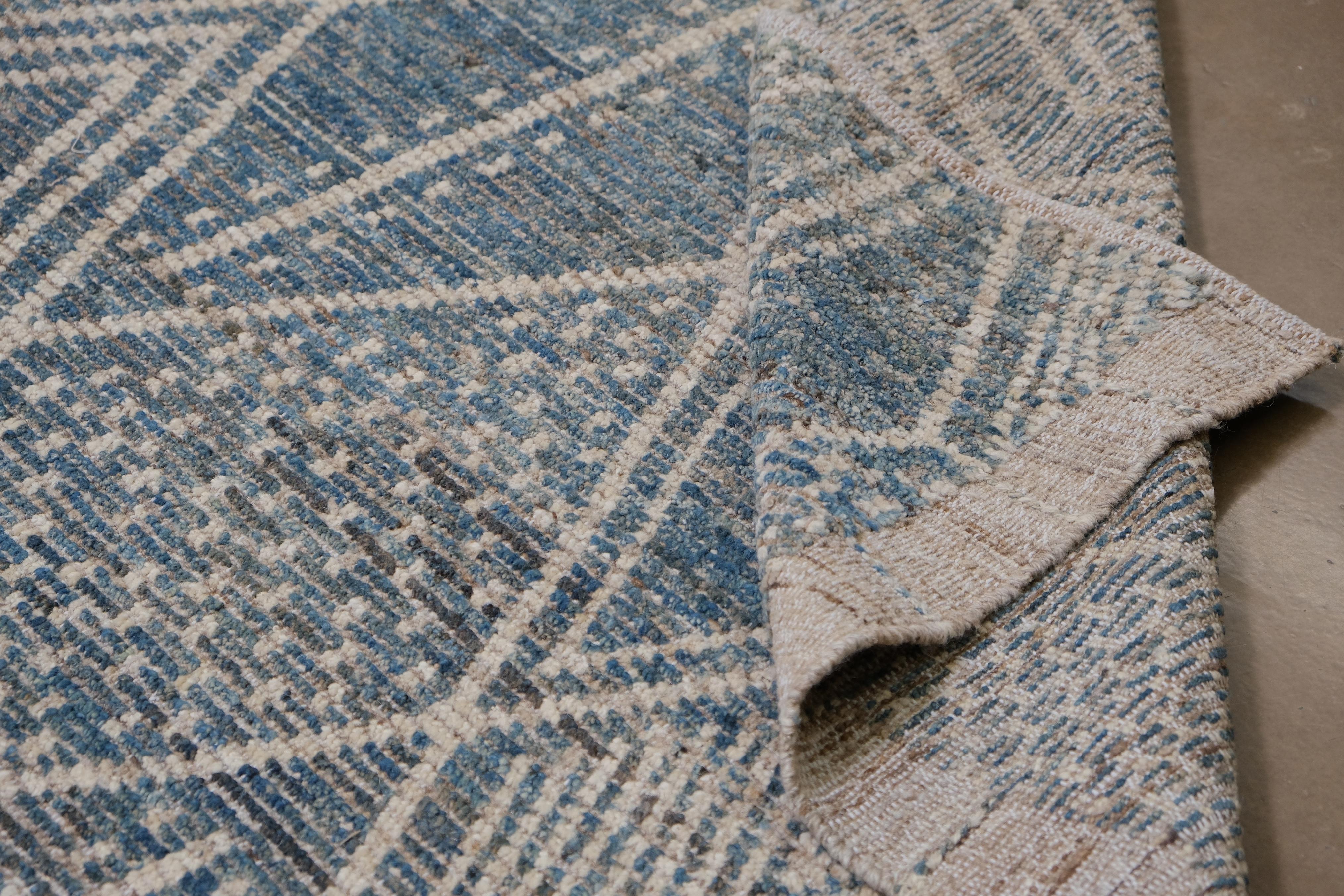Asian Tribal Geometric Beni Ourain Design Modern Rug 12'3''x16'8'' For Sale