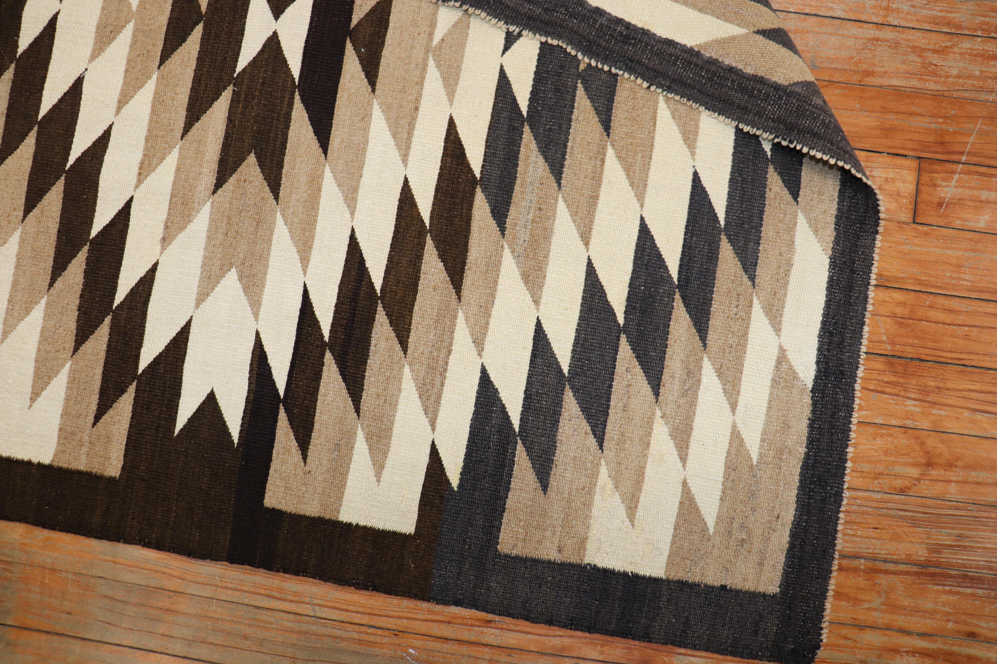 20th Century Tribal Geometric  American Navajo Rug For Sale