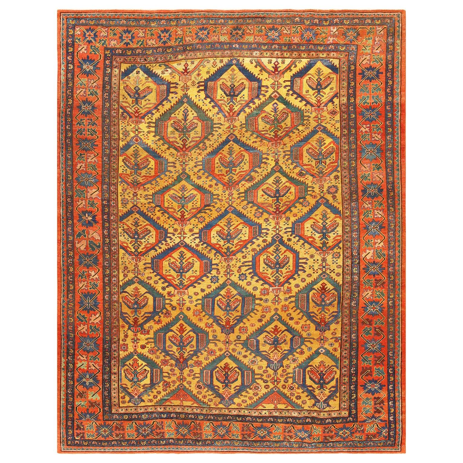 Antique Persian Bakshaish Rug. Size: 8' 6" x 10' 8"  For Sale