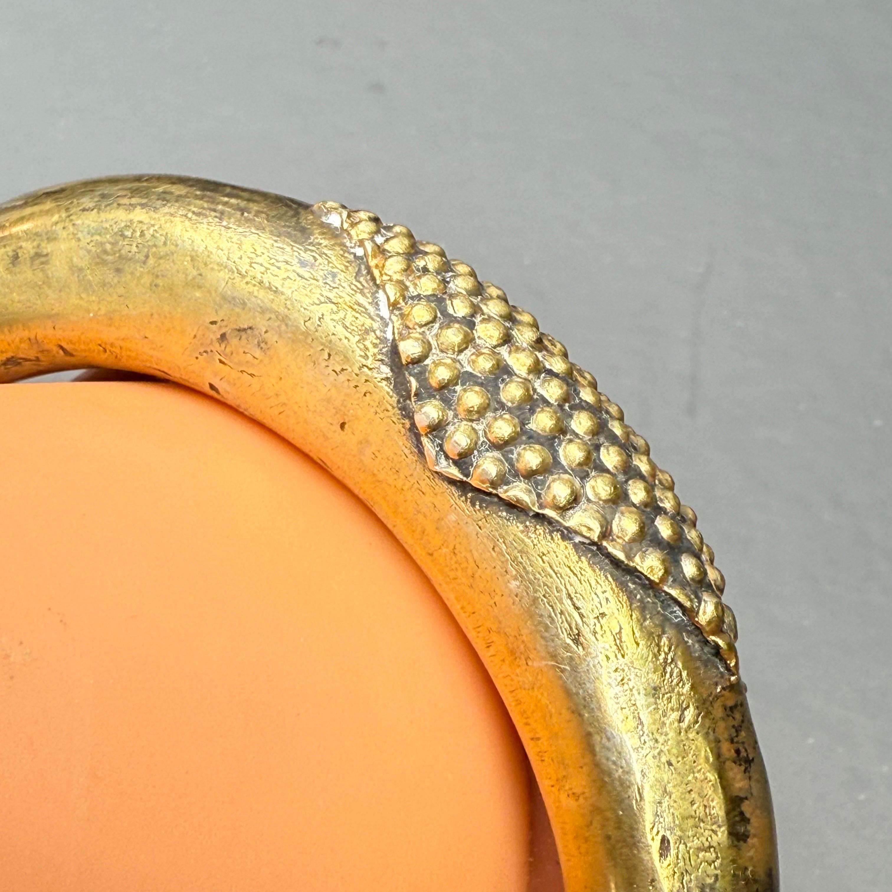 Tribal Gold-Gilt Silver Bangle or Anklet Rajasthan, India For Sale 1
