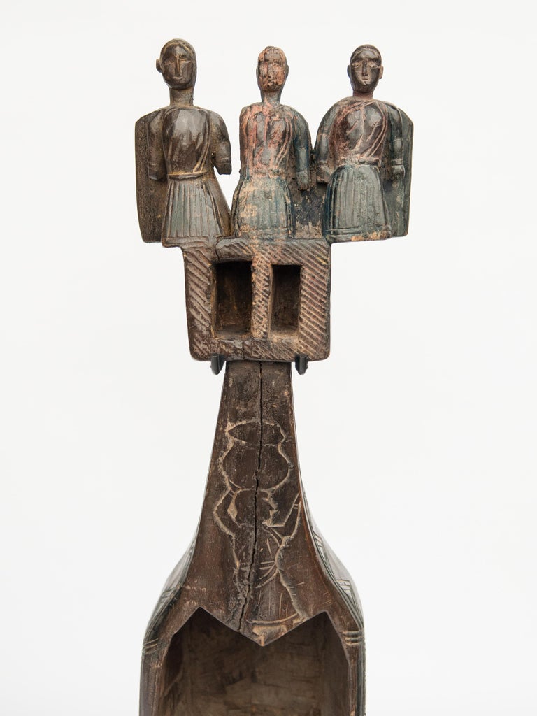 Tribal Hand Carved Lute or Sarangi, the Santal of North India, Mid20th