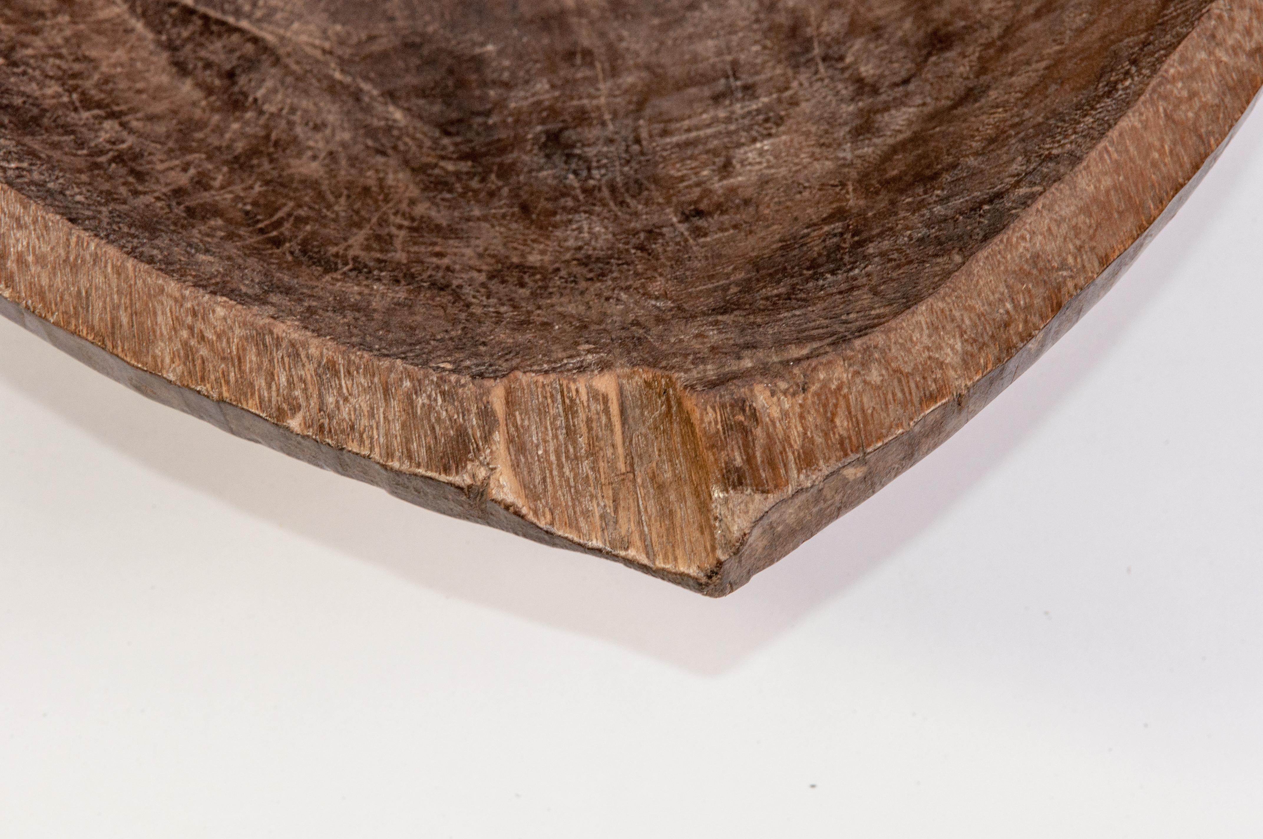 Tribal Hand Hewn Wooden Tray, Bowl, Mentawai Islands, Early to Mid-20th Century 9